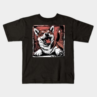 Retro Art Shiba Inu Dog Lover Kids T-Shirt
